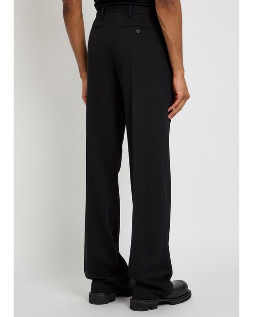 Rick Owens Black Dietrich Straight-Leg Wool Trousers for men