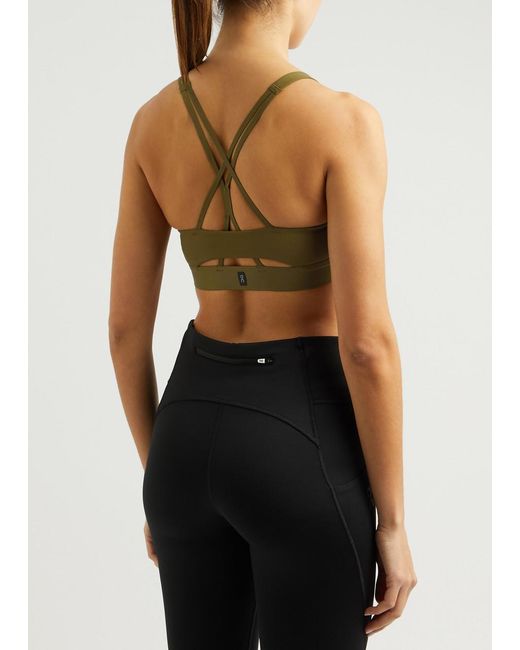 On Shoes Green Movement Stretch-Jersey Bra Top