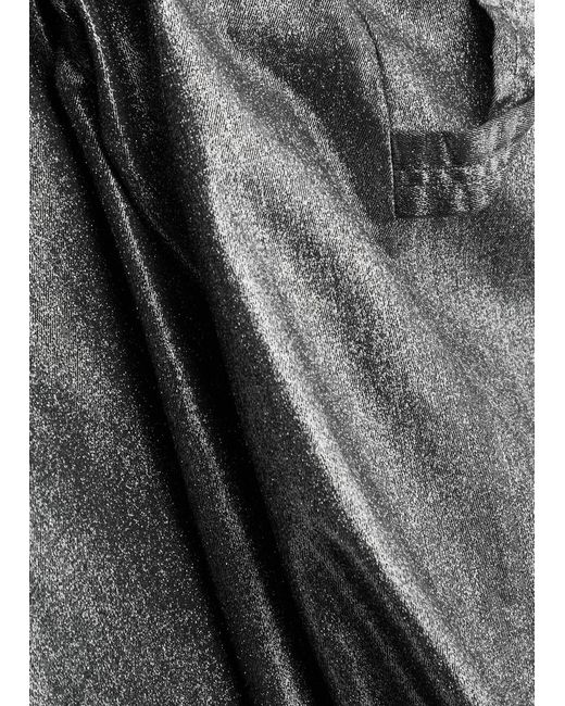 Isabel Marant Gray Cover Metallic Wide-Leg Jeans