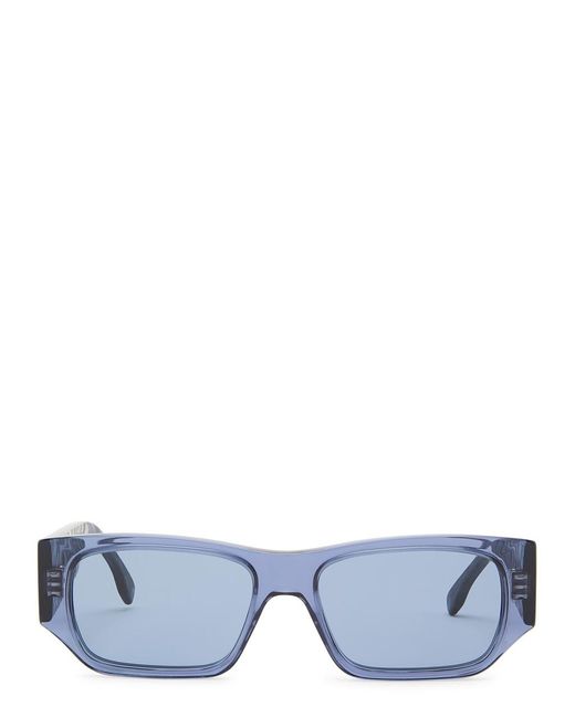 Fendi Blue Rectangle-Frame Sunglasses