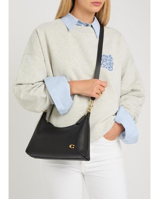 COACH Black Juliet 25 Leather Shoulder Bag