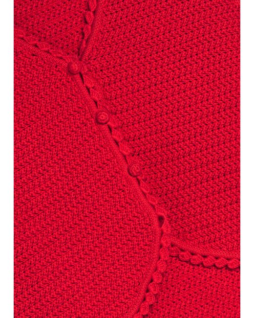 Rails Red Calypso Knit Cotton Crop Top