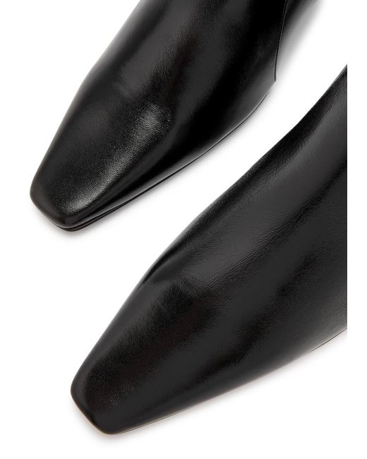 Saint Laurent Black Rainer 75 Patent Leather Ankle Boots