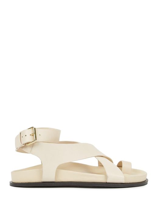 A.Emery Natural Jalen Leather Sandals
