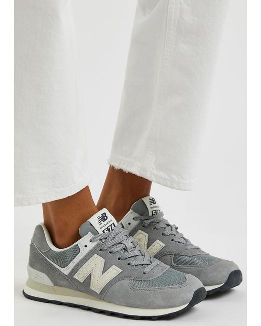 New Balance White 574 Legacy Panelled Mesh Sneakers