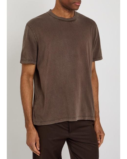 Our Legacy Brown Box Cotton T-Shirt for men