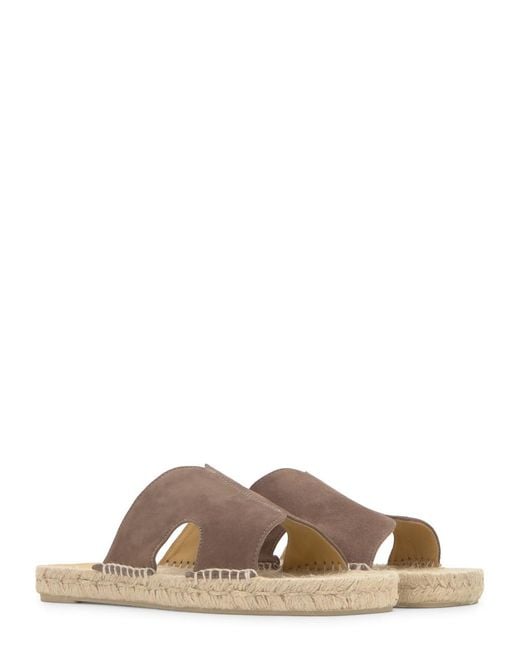Castaner Brown Priya Suede Slides