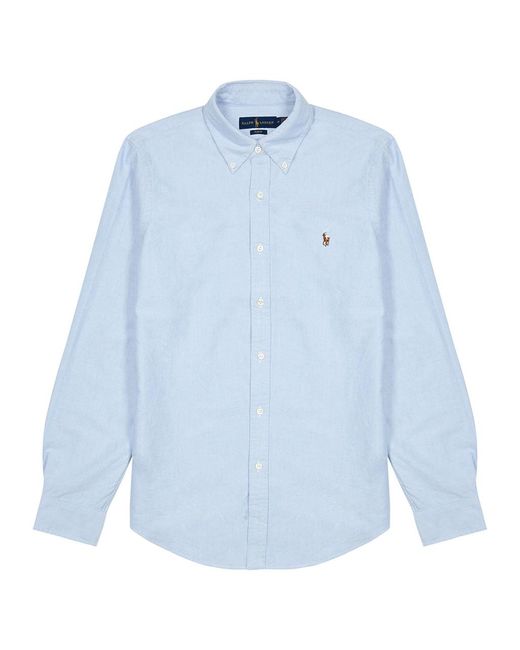Polo Ralph Lauren Blue Cotton Oxford Shirt for men