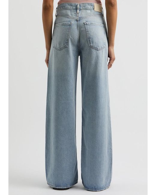 Citizens of Humanity Blue Paloma Wide-Leg Jeans