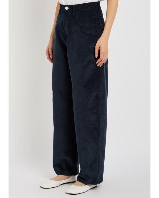 Rohe Blue Berber Barrel-Leg Corduroy Trousers