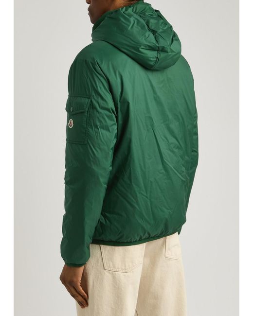Moncler Green Monteynard Padded Hooded Shell Jacket for men