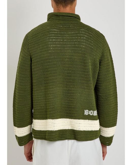 Bode Green Marsh Crotchet-Cotton Shirt for men