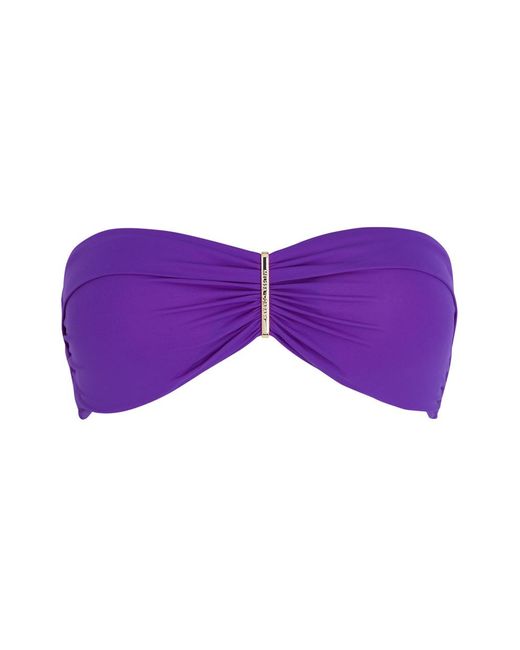 Melissa Odabash Purple Positano Strapless Bikini Top