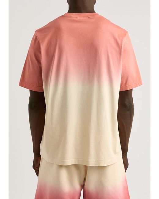 Lanvin Pink Dégradé Cotton T-Shirt for men