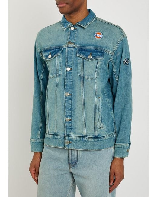 AN-Y1 Blue Star Panelled Stretch- Jacket for men