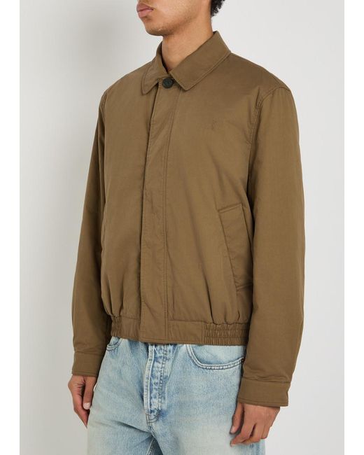 Saint Laurent Brown Quilted Cotton Jacket for men