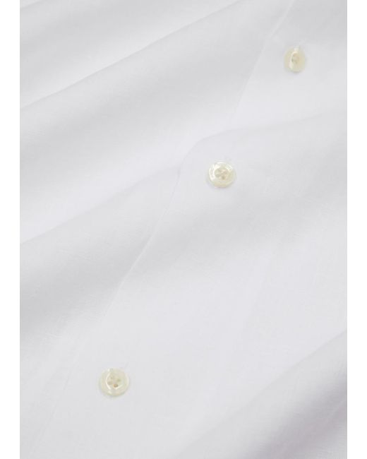 Frescobol Carioca White Angelo Linen Shirt for men