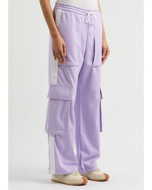 Loewe Purple Striped Jersey Cargo Sweatpants