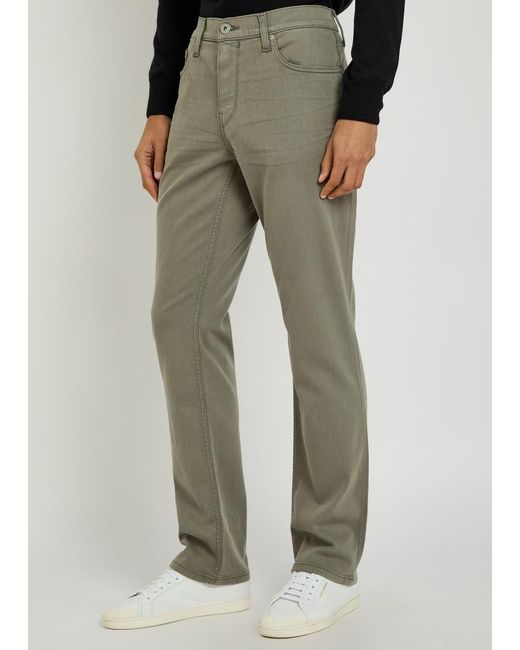 PAIGE Green Federal Slim Straight-Leg Jeans for men