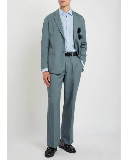 Percival Green Tailored Woven Blazer for men
