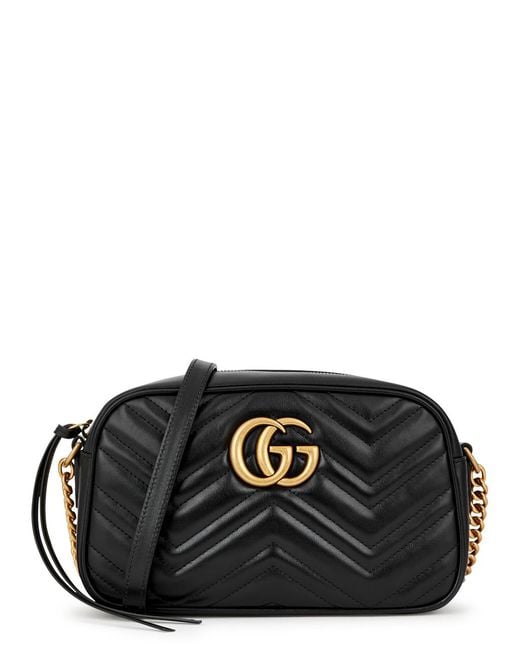 Gucci Black gg Marmont Small Leather Cross-body Bag