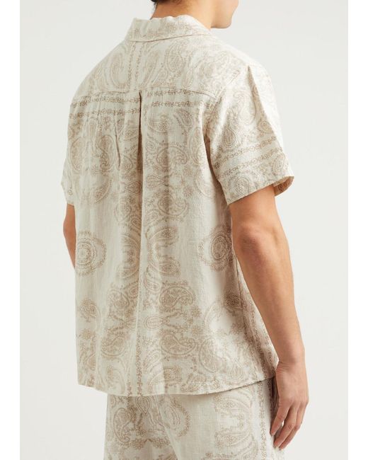 Les Deux White Lesley Paisley-Print Shirt for men