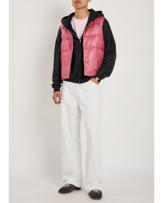 Moncler Pink Restigo Quilted Shell Gilet for men