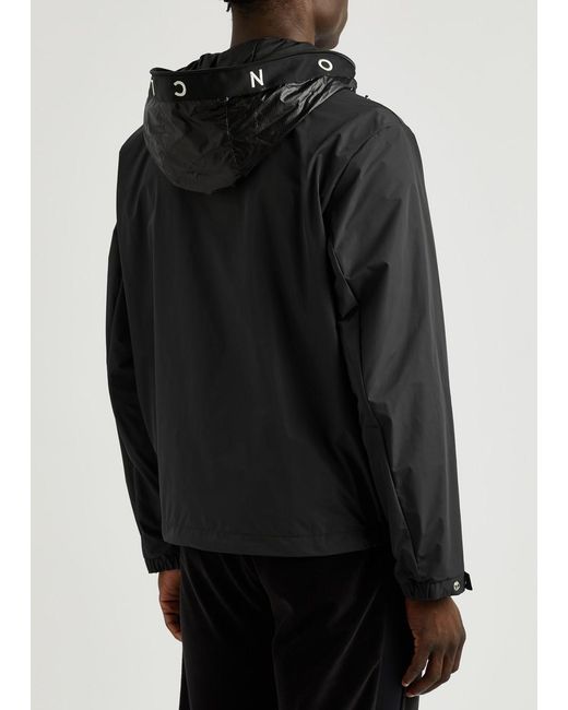 Moncler Black Traversier Hooded Nylon Jacket for men