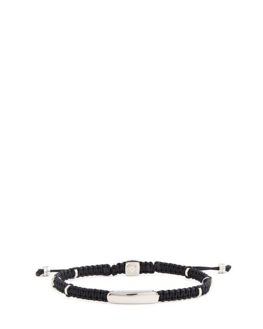 Tateossian White Sterling And Macramé Bracelet