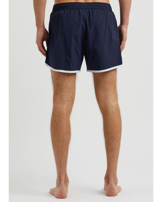 Alexander McQueen Blue Varsity Shell Swim Shorts for men
