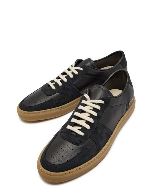 Common Projects Black Bball Panelled Leather Sneakers for men