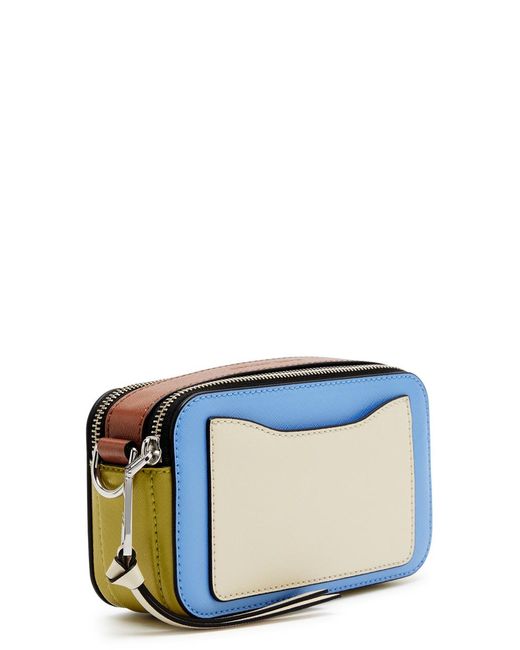 Marc Jacobs Blue The Snapshot Panelled Leather Cross-body Bag