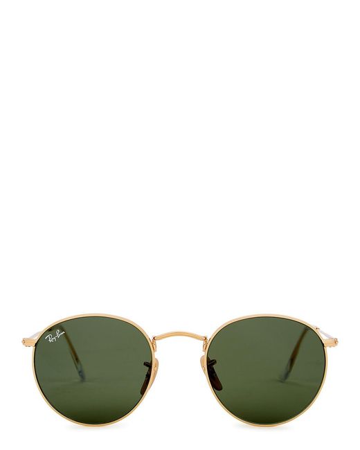 Ray-Ban Green Tone G-15 Round-Frame Sunglasses, Sunglasses, Lenses, Designer Sunglasses 100% Uv Protection