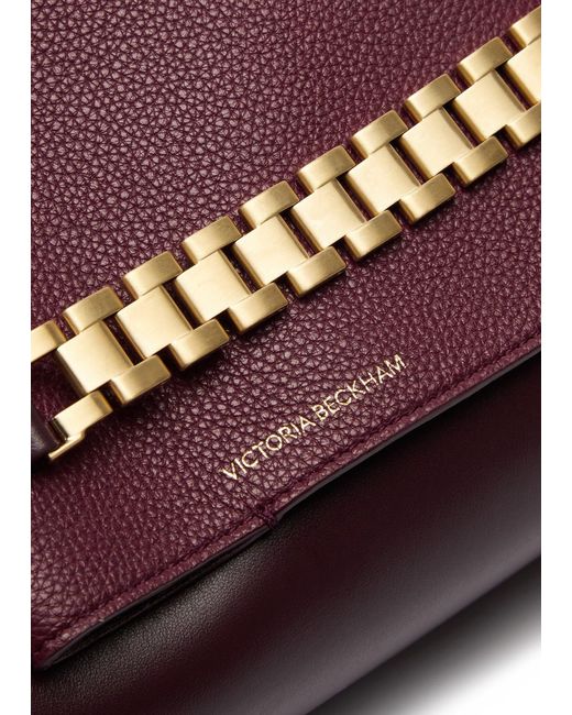 Victoria Beckham Purple Chain Leather Pouch