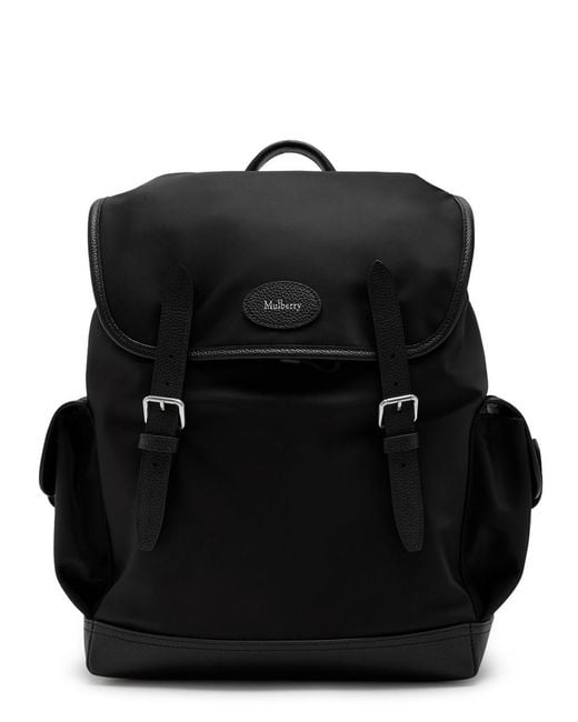 Mulberry Black Heritage Nylon Backpack for men