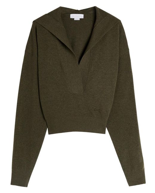 Stella McCartney Green Hooded Wool Jumper