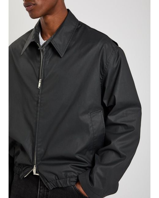 Studio Nicholson Black Waxed Cotton Jacket for men