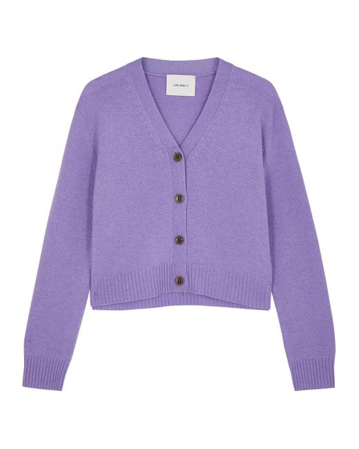 Lisa Yang Marion Cashmere Cardigan in Purple | Lyst