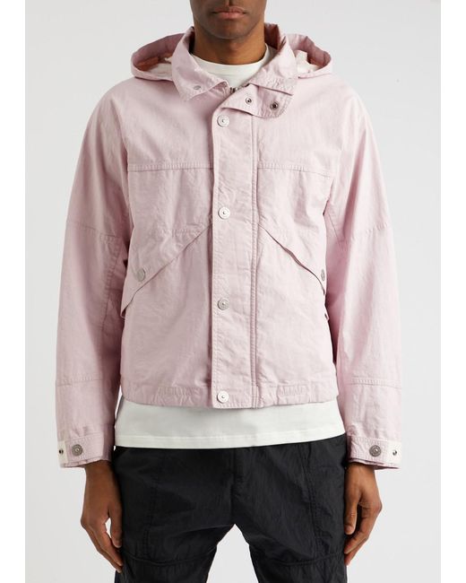 Stone Island Pink Marina Coated Linen Jacket for men