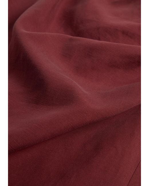 Ronny Kobo Red Winnie Woven Mini Dress