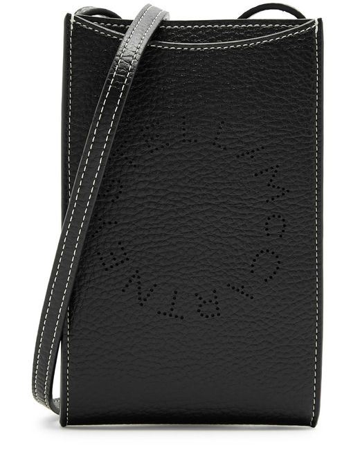Stella McCartney Black Logo Faux Leather Cross-body Phone Case