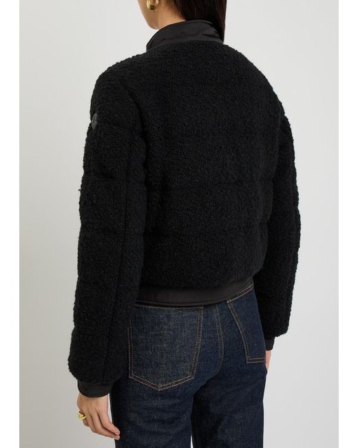 Moncler Black Blandy Padded Bouclé Jacket