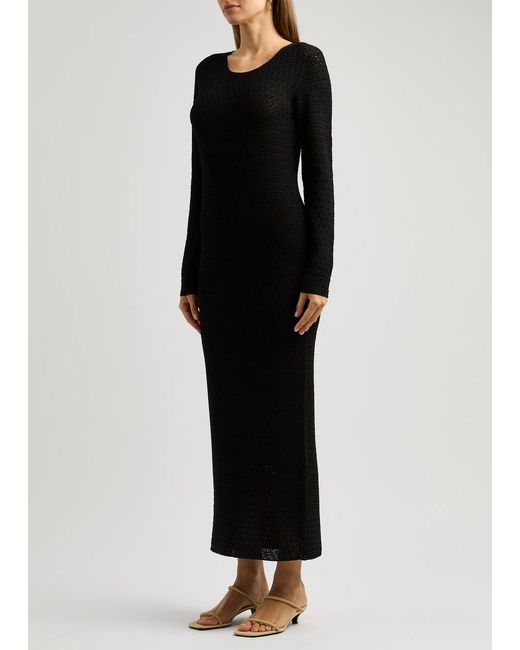 Totême Toteme Crochet Maxi Dress in Black Lyst