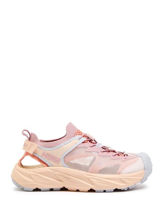 Hoka One One Pink Hopara 2 Aerino Crocheted Sneakers