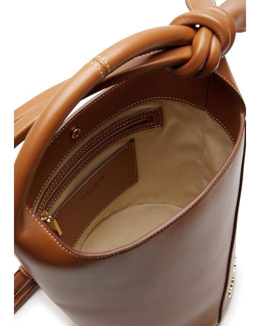 Jacquemus Brown Le Petit Tourni Leather Bucket Bag