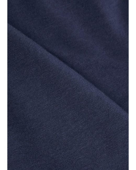 Skims Blue Asymmetric Stretch-Cotton Top