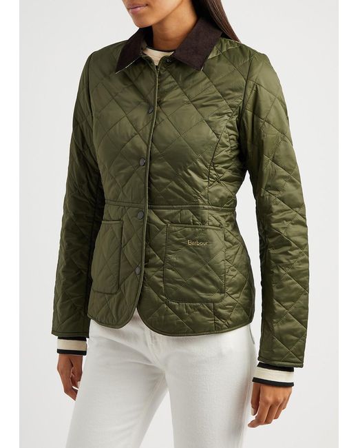 Barbour Green Deveron Quilted Shell Jacket
