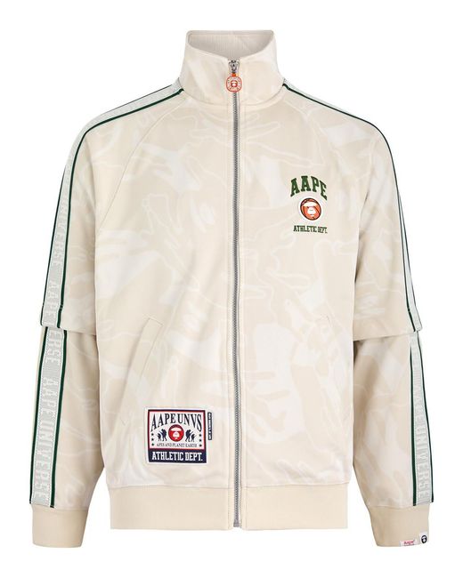 Aape Natural Logo Camouflage-Jacquard Jersey Track Jacket for men