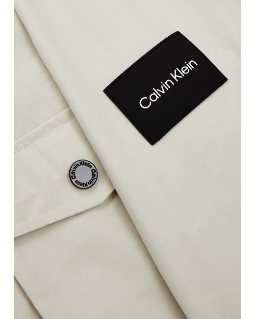 Calvin Klein Natural Logo Cotton-blend Overshirt for men