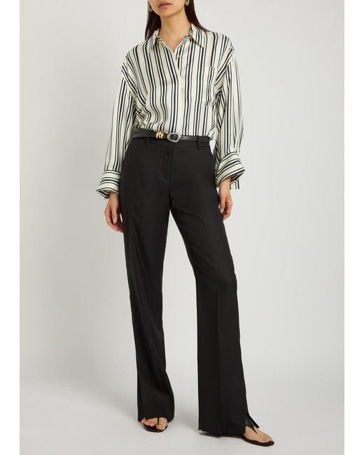 Heirlome Blue Francis Striped Silk Shirt